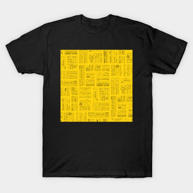 80s Song Lyrics T-Shirt by TurtleNotes